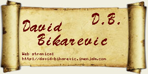 David Bikarević vizit kartica